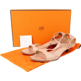 Hermès Pink Leather String Sandals (36,5)