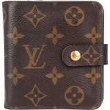 Louis Vuitton Canvas Monogram Compact Clip Wallet