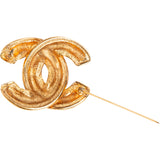 Chanel Golden Matelasse CC Brooch