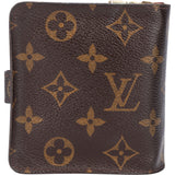 Louis Vuitton Canvas Monogram Compact Clip Wallet