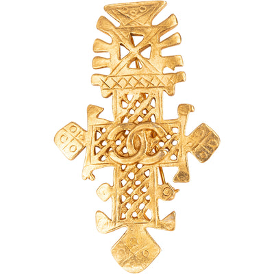 Chanel Golden Cross Brooch