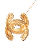 Chanel Golden Matelasse CC Brooch