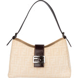 Fendi FF Monogram Baguette Buckle Shoulder Bag