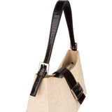 Fendi FF Monogram Baguette Buckle Shoulder Bag