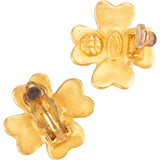 Chanel Golden CC Clovercleaf Earclips