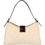 Fendi FF Monogram Baguette Buckle Shoulder Bag