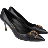 Salvatore Ferragamo Black Leather Heels (38,5)