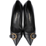 Salvatore Ferragamo Black Leather Heels (38,5)