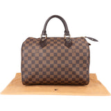 Louis Vuitton Damier Ebene Monogram Speedy 30 Handbag