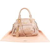 Miu Miu Faded Pink Leather City Handbag