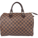 Louis Vuitton Damier Ebene Monogram Speedy 30 Handbag