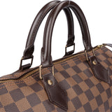 Louis Vuitton Damier Ebene Monogram Speedy 30 Handbag