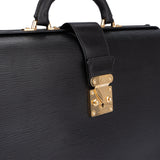 Louis Vuitton Noir Epi Leather Serviette Business Handbag