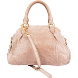 Miu Miu Faded Pink Leather City Handbag