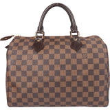 Louis Vuitton Damier Ebene Monogram Speedy 30 Handbag