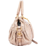 Miu Miu Faded Pink Leather City Handbag