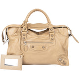 Balenciaga Beige Leather City Handbag