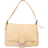 Fendi Beige Leather Baguette Mamma Handbag
