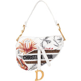 Christian Dior Limited Multicolor Floral Saddle Handbag