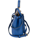 Fendi Blue Leather Mini Peekaboo Handbag