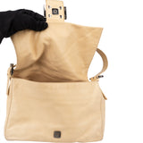 Fendi Beige Leather Baguette Mamma Handbag