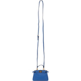 Fendi Blue Leather Mini Peekaboo Handbag