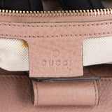 Gucci Rose Leather Bamboo Handbag