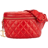 Chanel Rouge Quilted Lambskin Bumbag