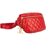 Chanel Rouge Quilted Lambskin Bumbag