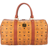 MCM Visetos Monogram Boston Handbag