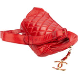 Chanel Rouge Quilted Lambskin Bumbag