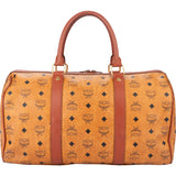 MCM Visetos Monogram Boston Handbag