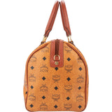MCM Visetos Monogram Boston Handbag