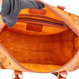 MCM Visetos Monogram Boston Handbag