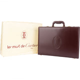 Cartier Bordeaux Leather 1975 Briefcase