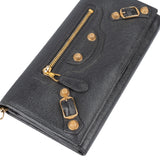 Balenciaga Grey Leather Wallet Handbag