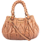 Miu Miu Brown Quilted Leather Handbag