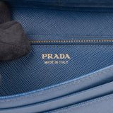 Prada Bleu Saffiano Leather Wallet