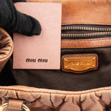 Miu Miu Brown Quilted Leather Handbag