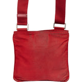 Prada Red Nylon Triangle Crossbody Side Bag