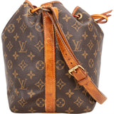 Louis Vuitton Canvas Monogram Sac Noe Petit Shoulder Bag