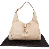 Gucci Leather GG Monogram Jackie Handbag