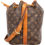 Louis Vuitton Canvas Monogram Sac Noe Petit Shoulder Bag