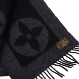 Louis Vuitton Black Wool Cardiff Scarf Schal