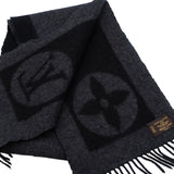 Louis Vuitton Black Wool Cardiff Scarf Schal