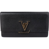 Louis Vuitton Noir Taurillon Capucines Wallet