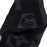 Louis Vuitton Black Wool Cardiff Scarf Schal