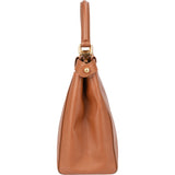 Fendi Brown Leather Peekaboo Handbag
