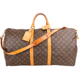 Louis Vuitton Canvas Monogram Keepall 55 Bandouliere