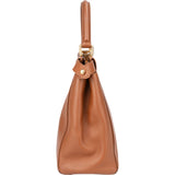 Fendi Brown Leather Peekaboo Handbag